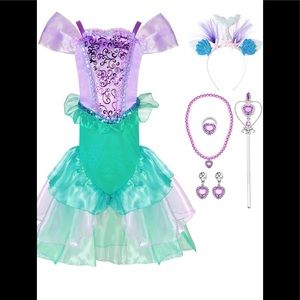 G.C Mermaid Costume for Girls Halloween Princess Dress up